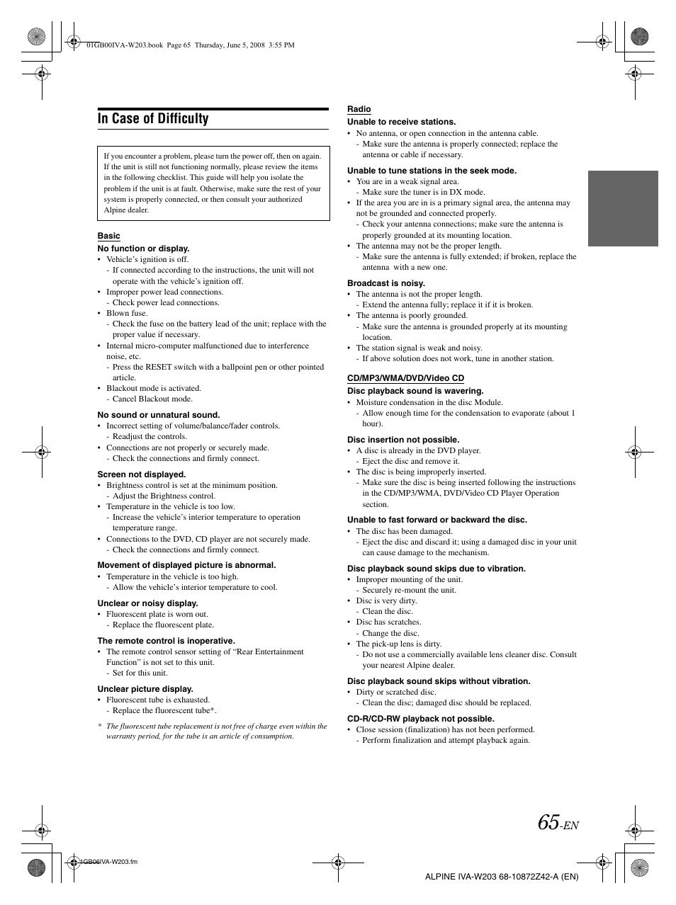 Alpine IVA-W203 User Manual | Page 67 / 240