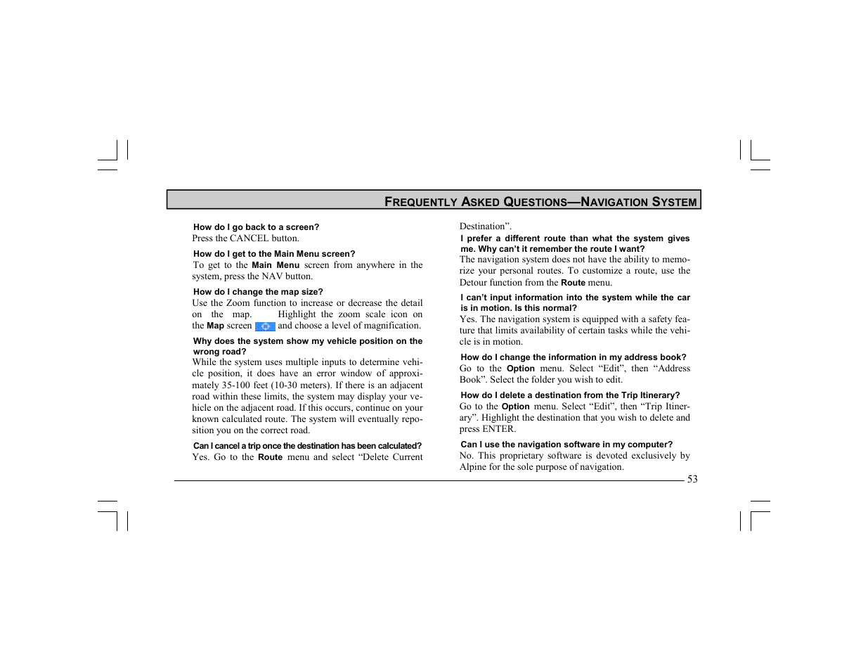 Alpine Navigation Radio User Manual | Page 56 / 61