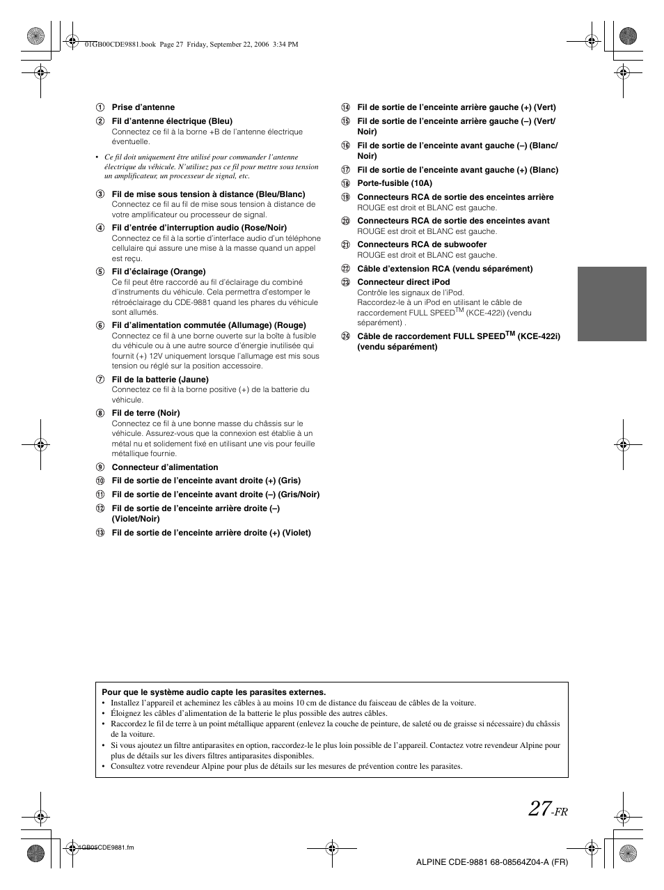 Alpine CDE-9881 User Manual | Page 58 / 88