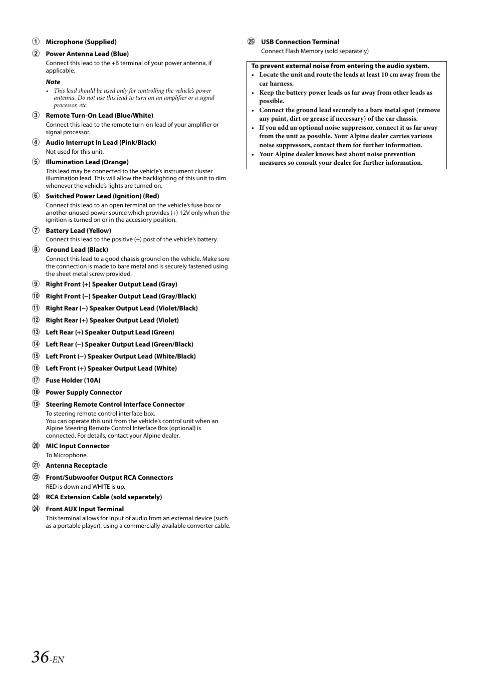 Alpine 68-21627Z13-A User Manual | Page 36 / 38