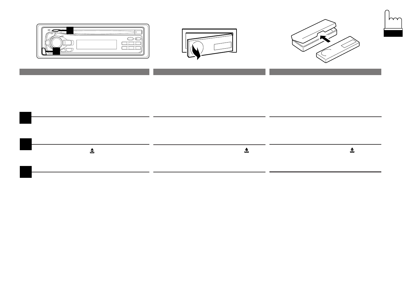 Detaching the front panel | Alpine FM/AM COMPACT DISC RECEIVER CDA-7839 User Manual | Page 13 / 72