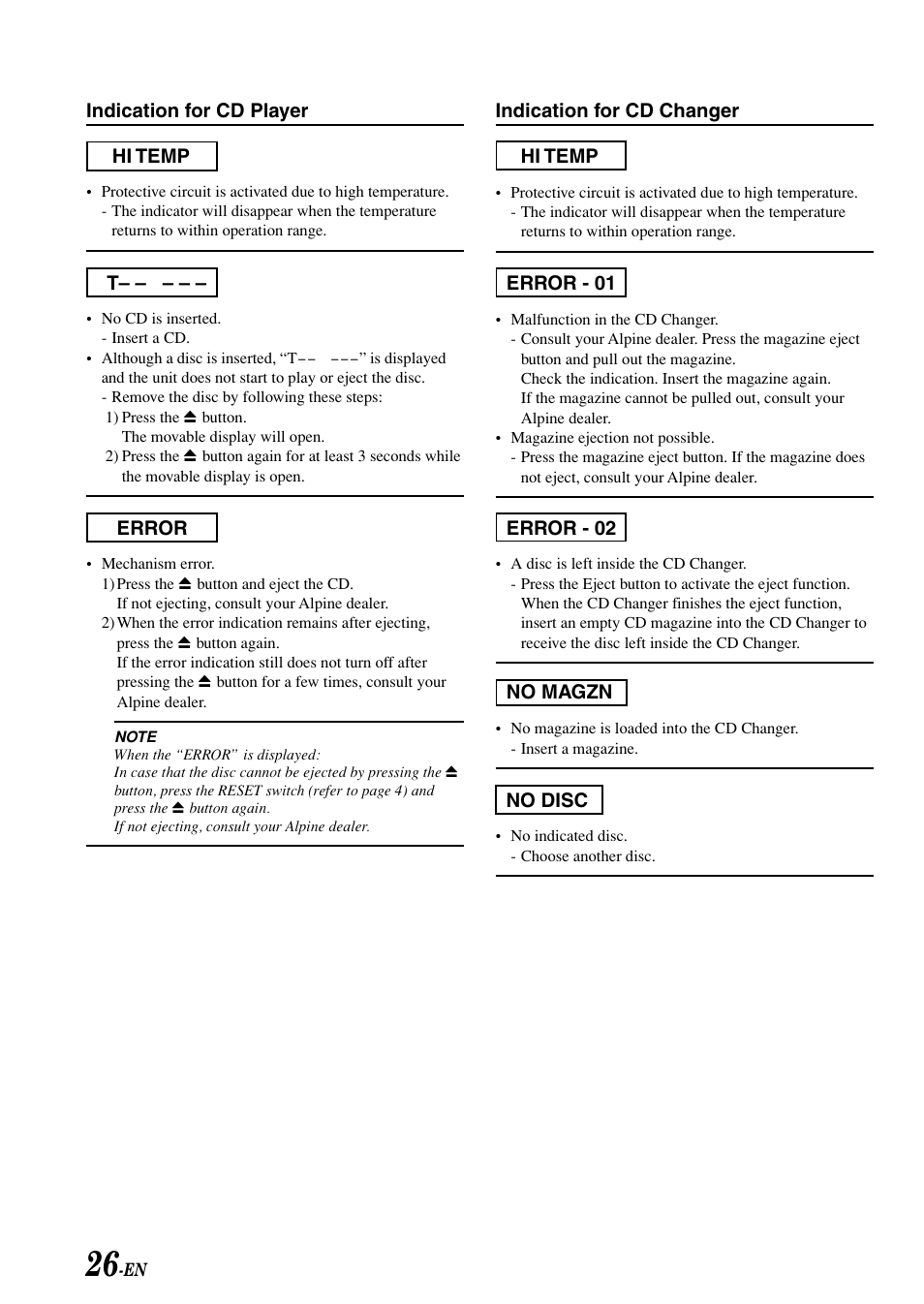 Alpine CDA-7876 User Manual | Page 28 / 36