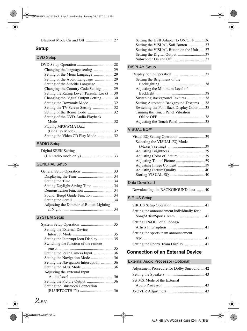 Alpine IVA-W205 User Manual | Page 4 / 238