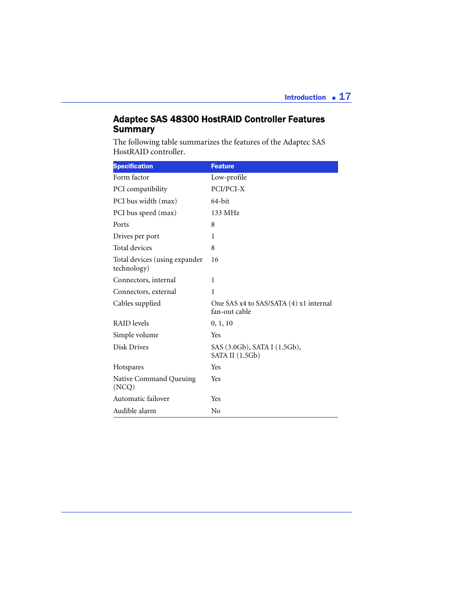 Adaptec 48300 User Manual | Page 17 / 109