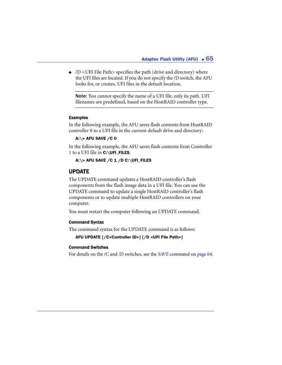 Update | Adaptec 48300 User Manual | Page 65 / 109