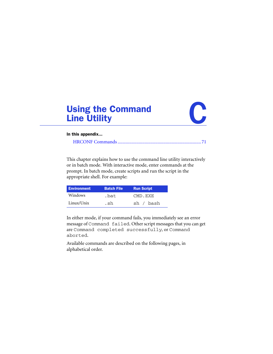 Using the command line utility | Adaptec 48300 User Manual | Page 70 / 109