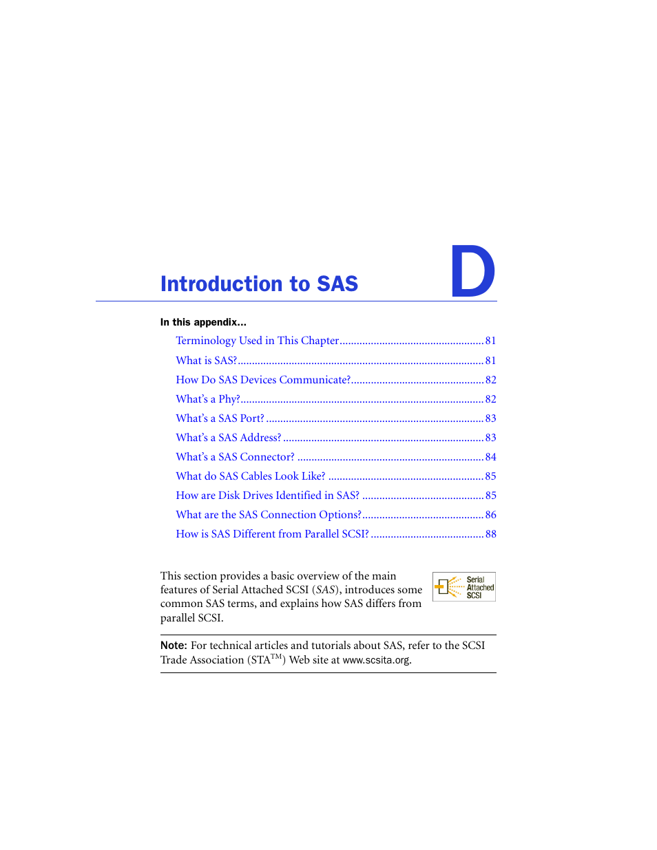 Introduction to sas | Adaptec 48300 User Manual | Page 80 / 109