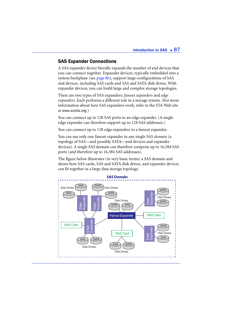 Sas expander connections, S (see | Adaptec 48300 User Manual | Page 87 / 109