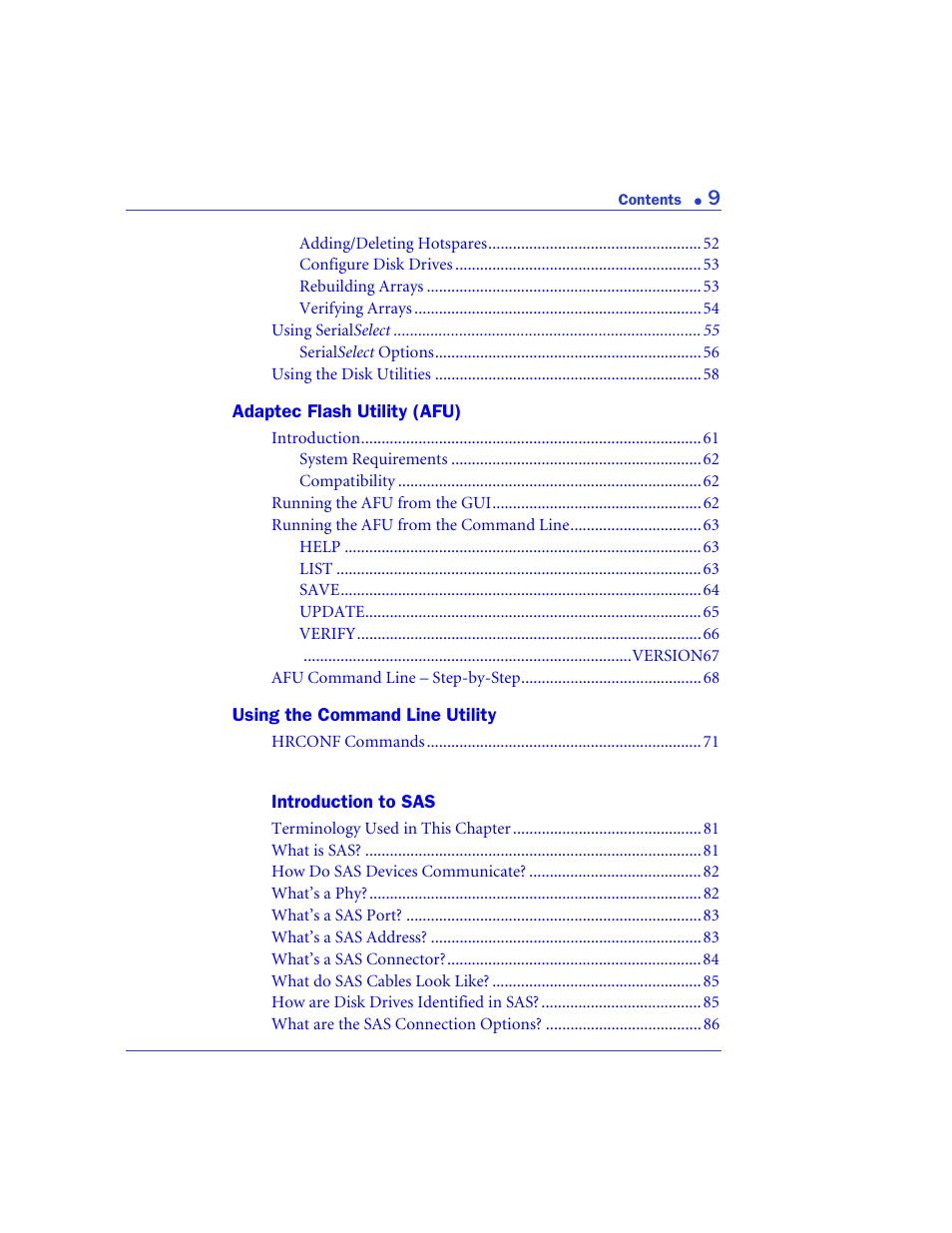 Adaptec 48300 User Manual | Page 9 / 109