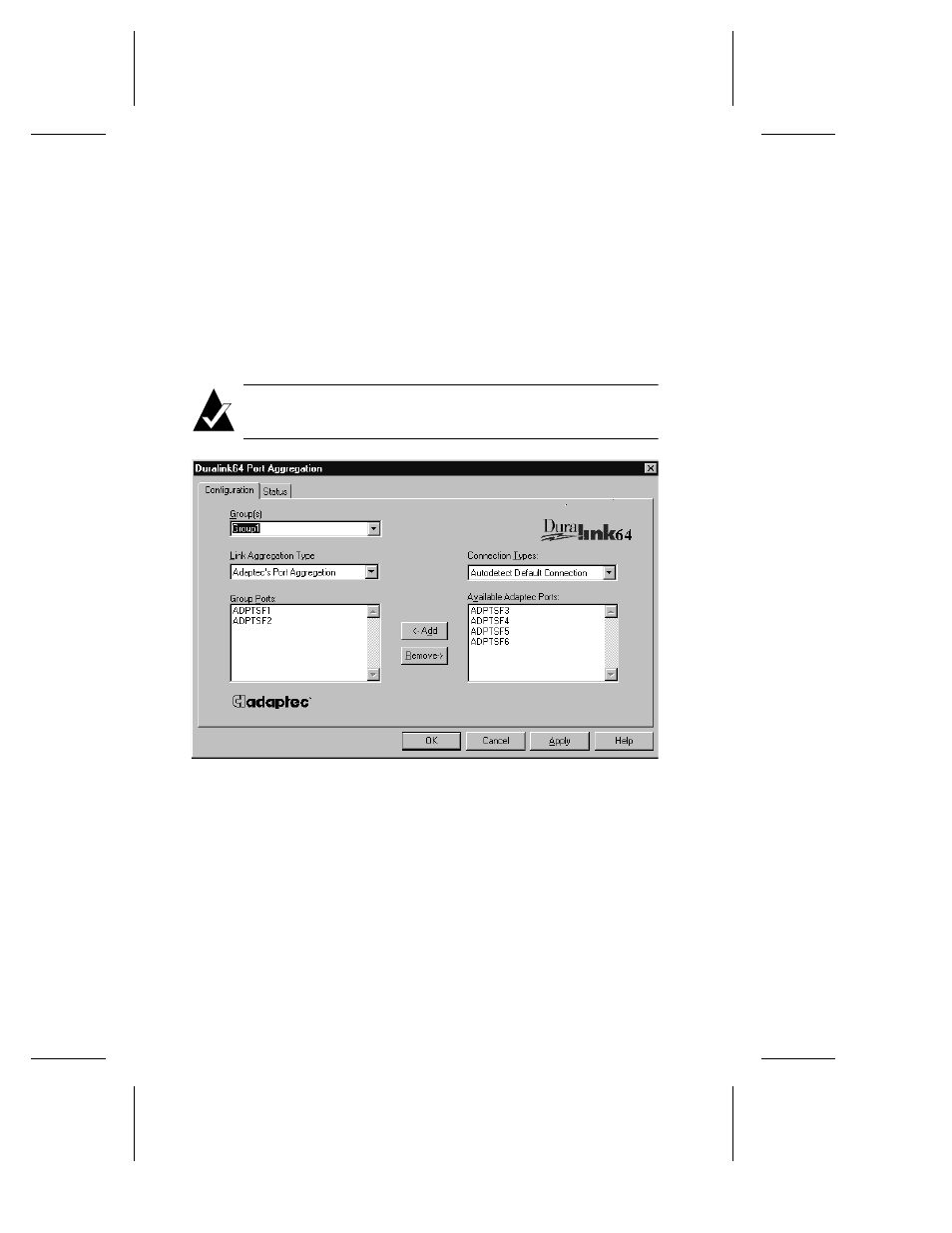Creating port aggregation groups, Creating port aggregation groups -4, Creating port aggregation group | Adaptec ANA-62000 User Manual | Page 86 / 202