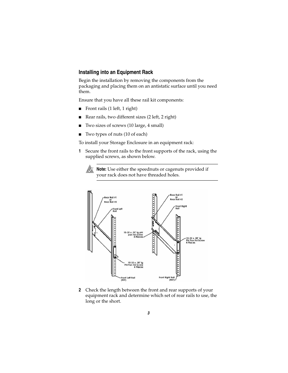 Installing into an equipment rack | Adaptec FS4100 User Manual | Page 4 / 13