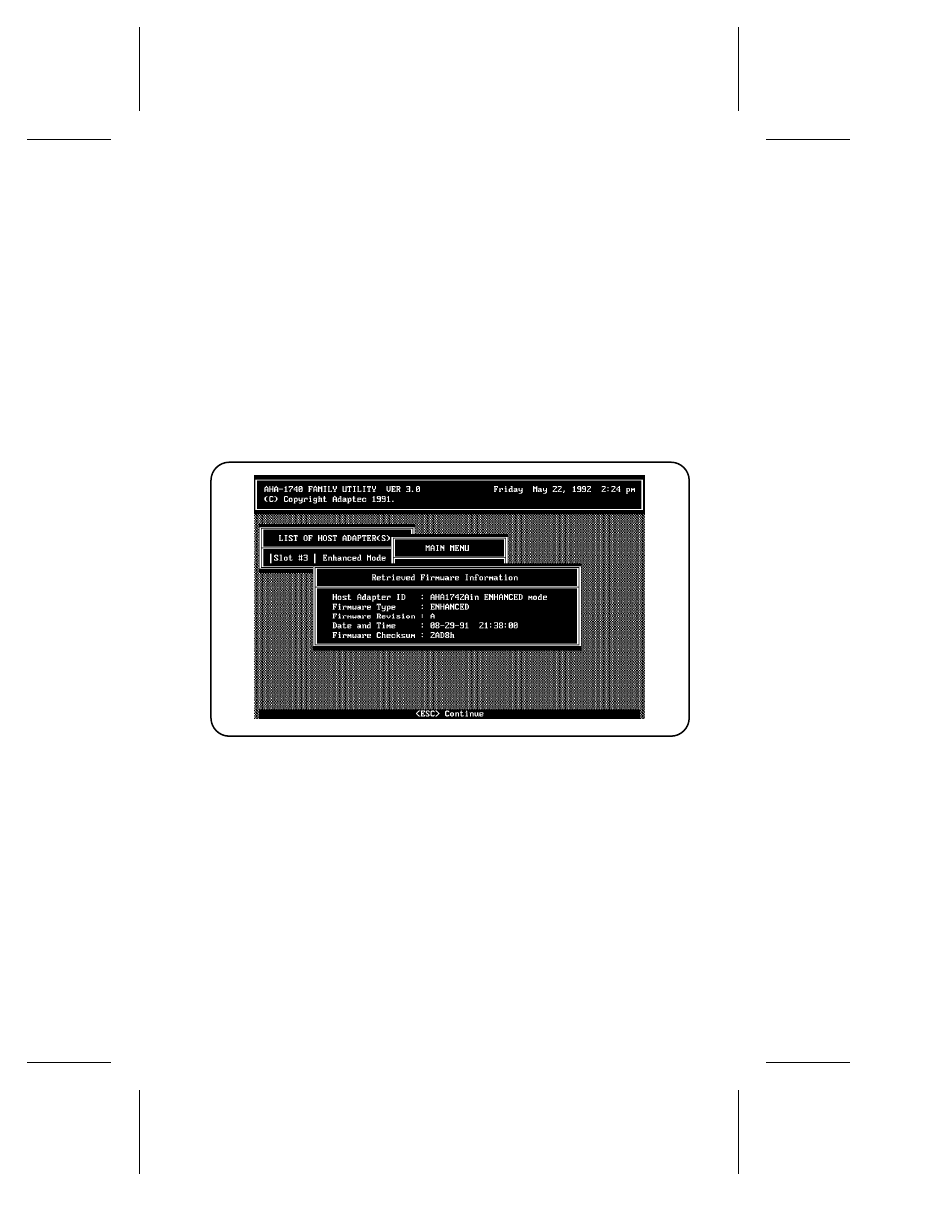 Firmware information | Adaptec AHA-1740A User Manual | Page 36 / 68