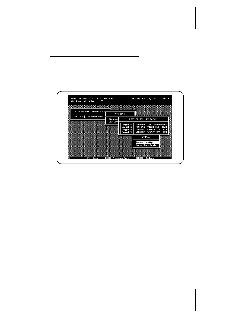 Exiting the adl program | Adaptec AHA-1740A User Manual | Page 39 / 68