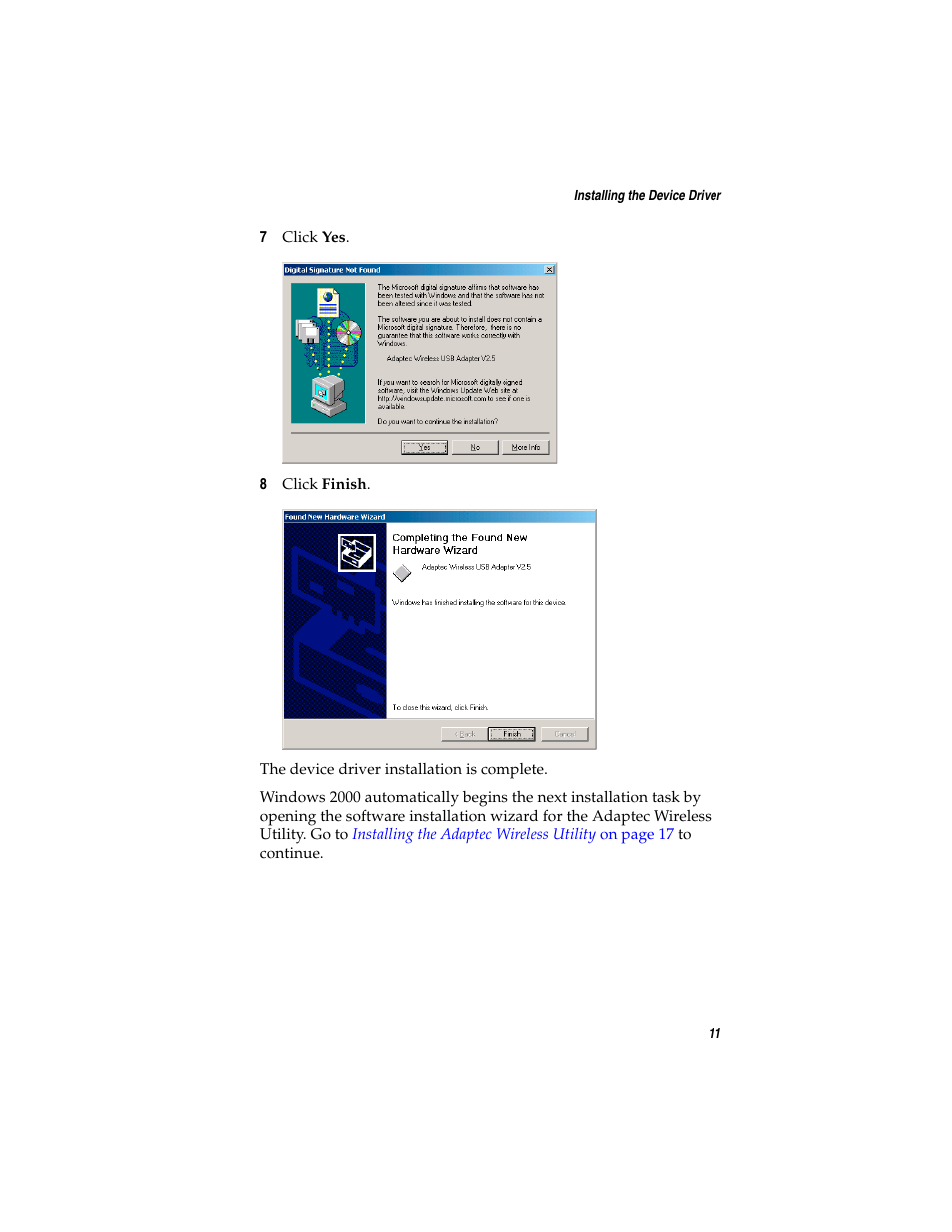 Adaptec Ultra Wireless WirelessTM USB Adapter User Manual | Page 18 / 57