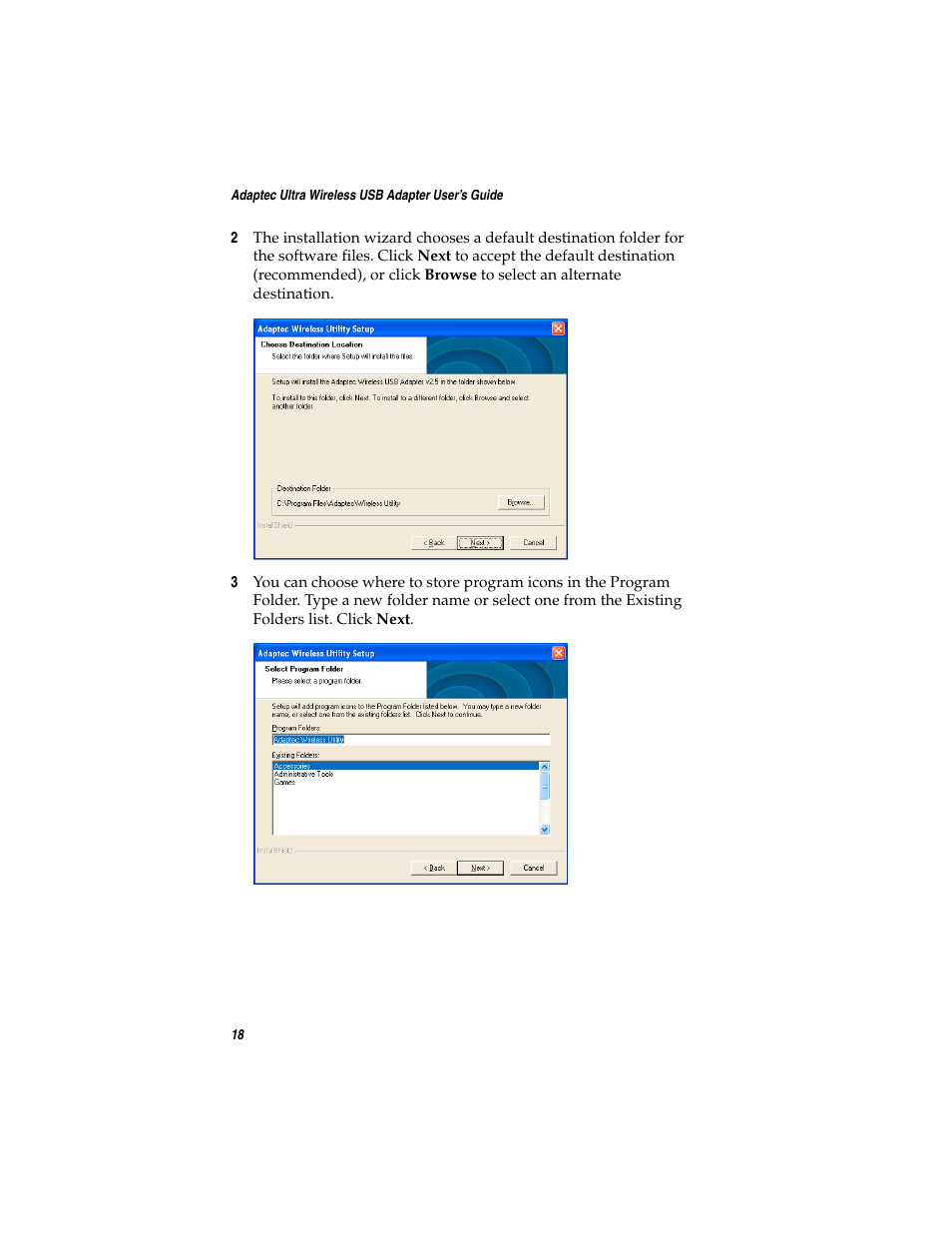 Adaptec Ultra Wireless WirelessTM USB Adapter User Manual | Page 25 / 57