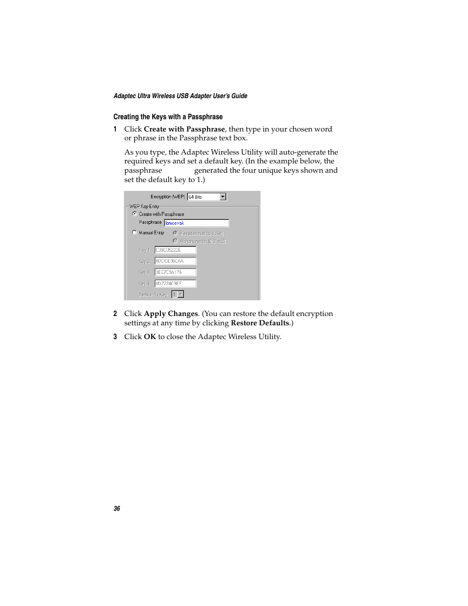 Adaptec Ultra Wireless WirelessTM USB Adapter User Manual | Page 43 / 57