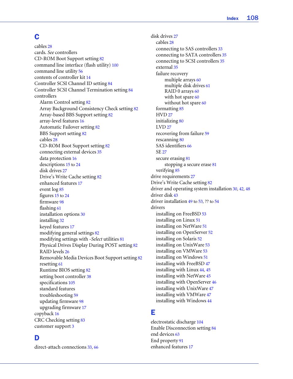 Adaptec SAS/SATA/SCSI RAID Controllers User Manual | Page 108 / 112