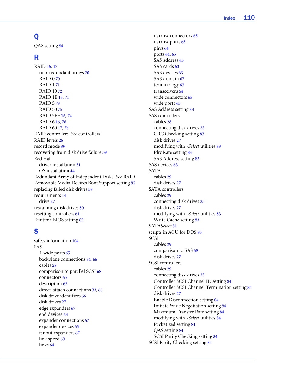 Adaptec SAS/SATA/SCSI RAID Controllers User Manual | Page 110 / 112