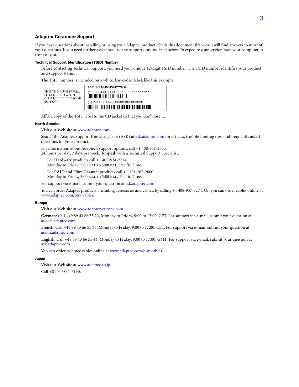Adaptec SAS/SATA/SCSI RAID Controllers User Manual | Page 3 / 112