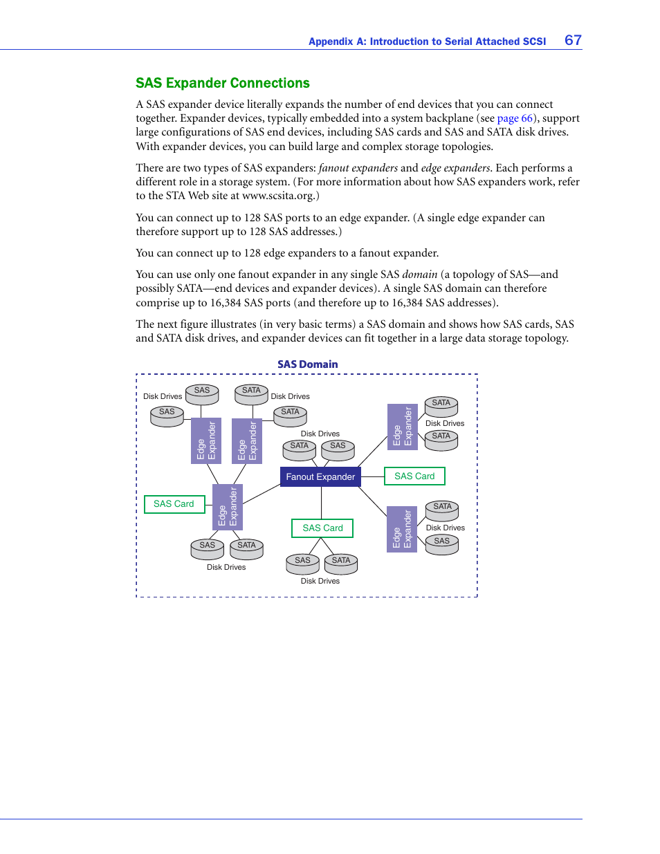 Sas expander connections, S (see, 67 sas expander connections | Adaptec SAS/SATA/SCSI RAID Controllers User Manual | Page 67 / 112