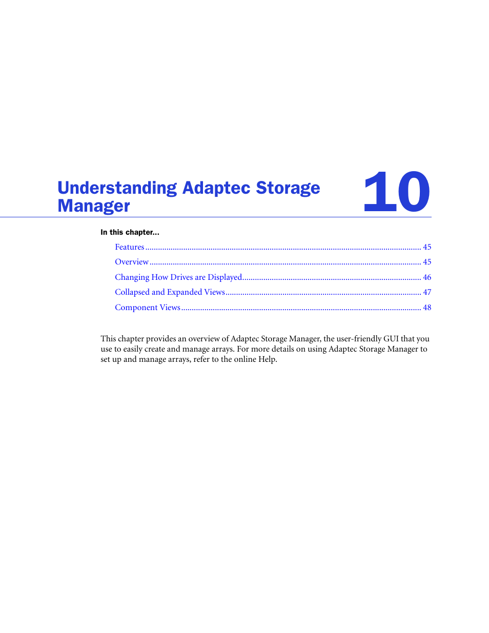 Understanding adaptec storage manager | Adaptec 58300 User Manual | Page 44 / 88