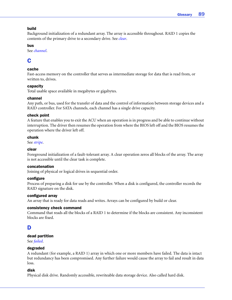 Configure, Consistency check command | Adaptec 58300 User Manual | Page 81 / 88