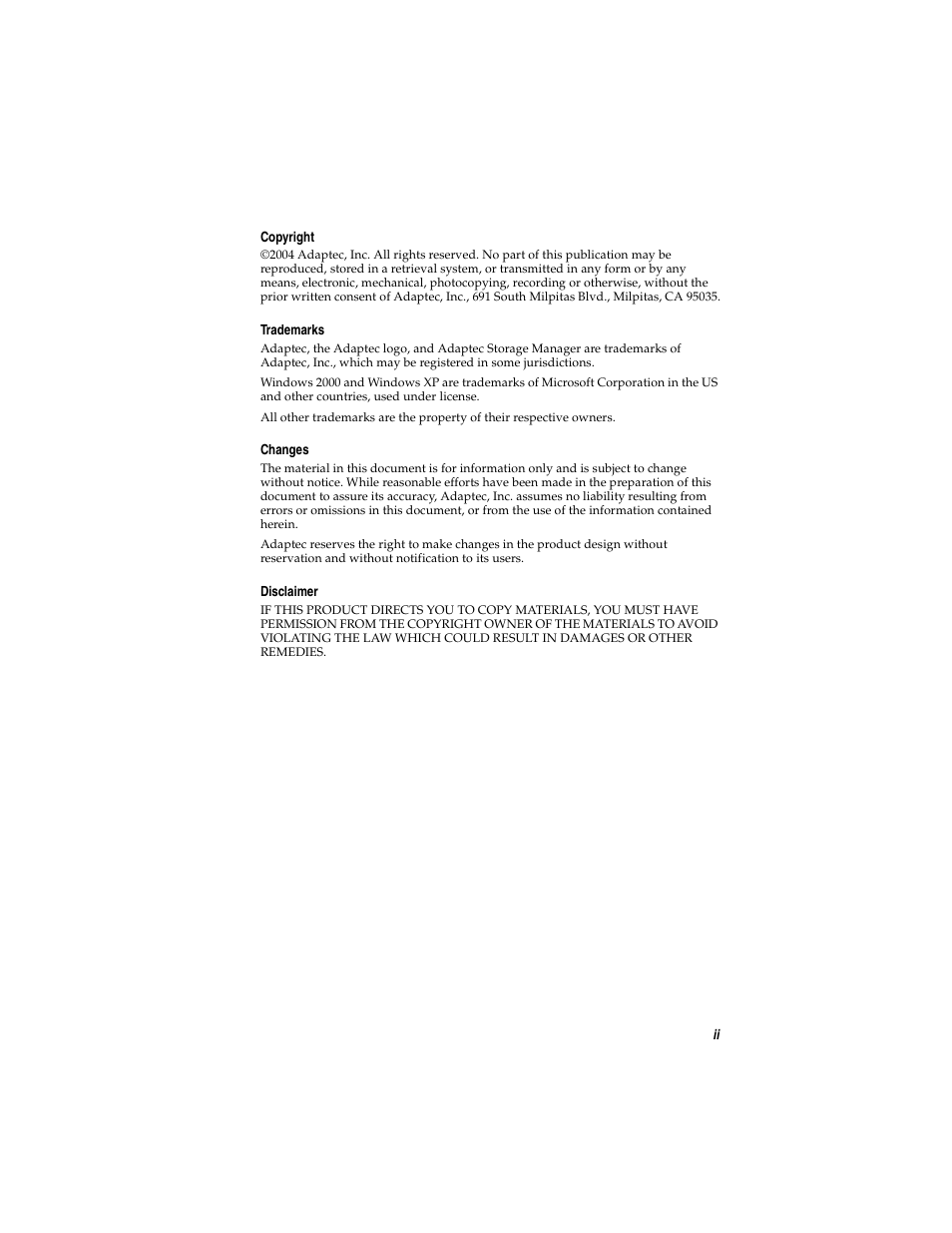 Adaptec SATA AND SCSI RAID CONTROLLERS User Manual | Page 3 / 165
