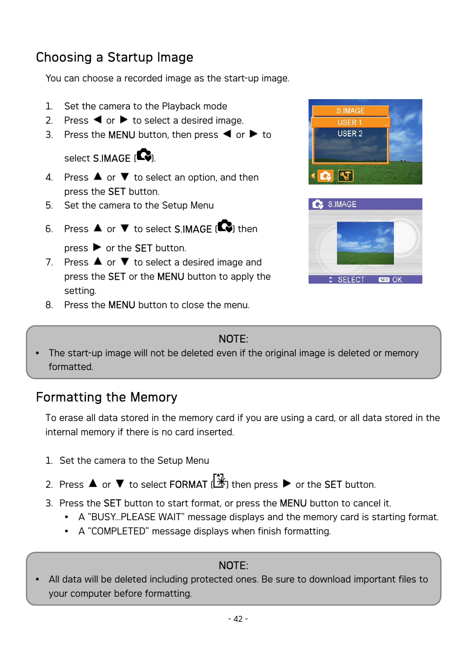 Choosing a startup image | AGFA DC-630 User Manual | Page 43 / 52