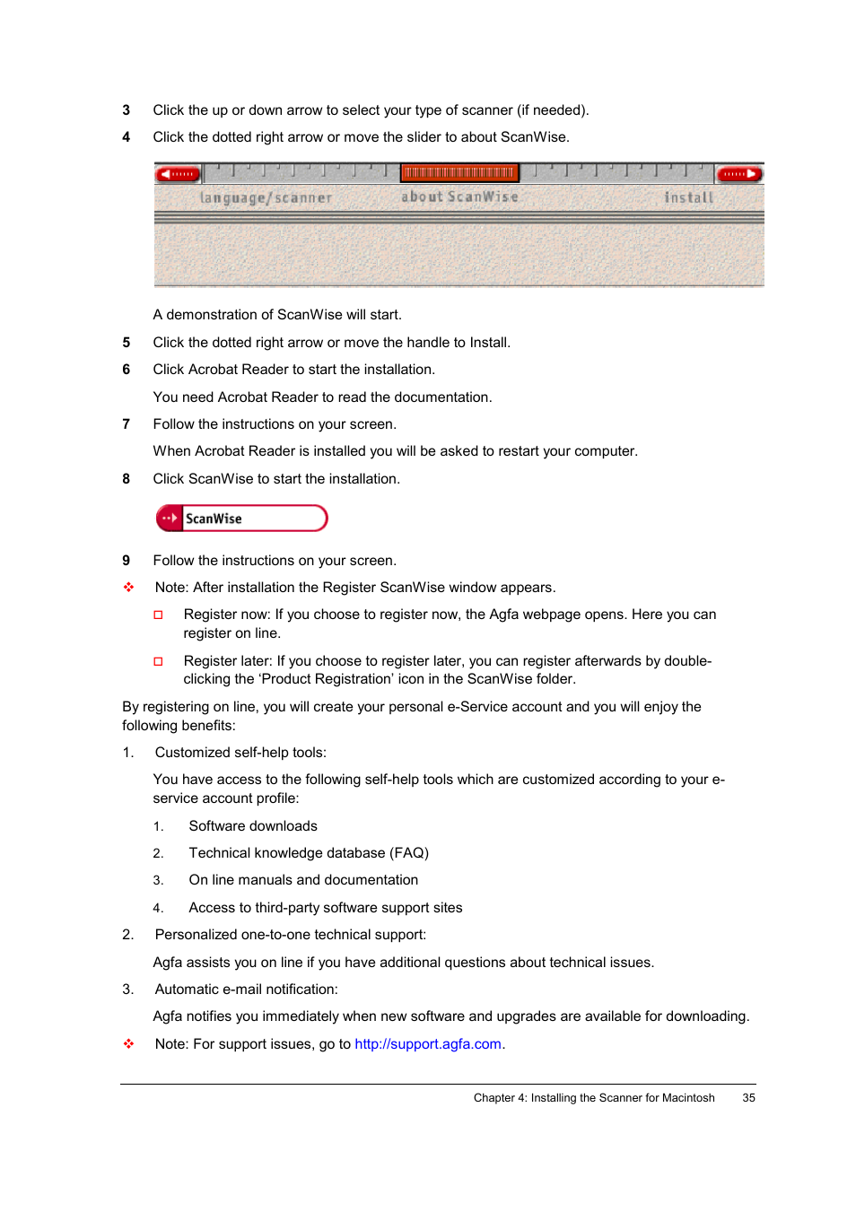 AGFA E40 User Manual | Page 35 / 60