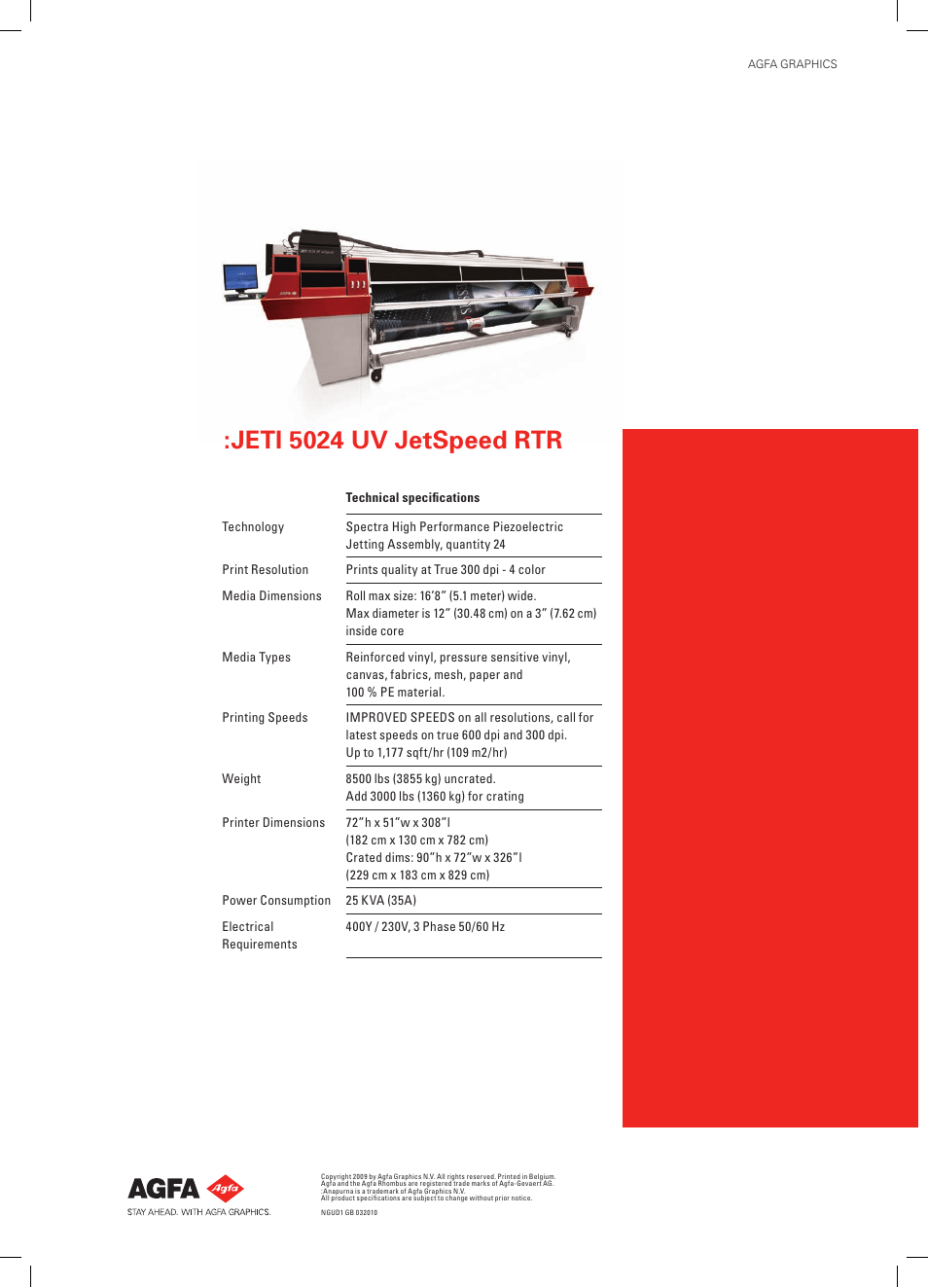 Jeti 5024 uv jetspeed rtr | AGFA JETSPEED RTR JETI 5024 User Manual | Page 4 / 4