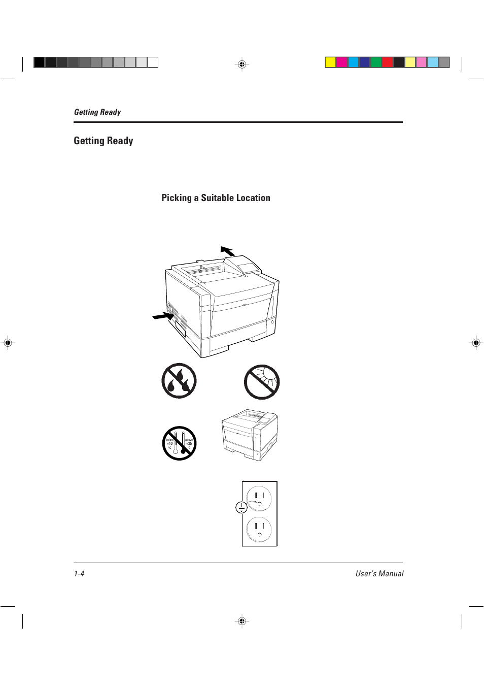Getting ready, Picking a suitable location | AGFA TM 14ADV User Manual | Page 19 / 158