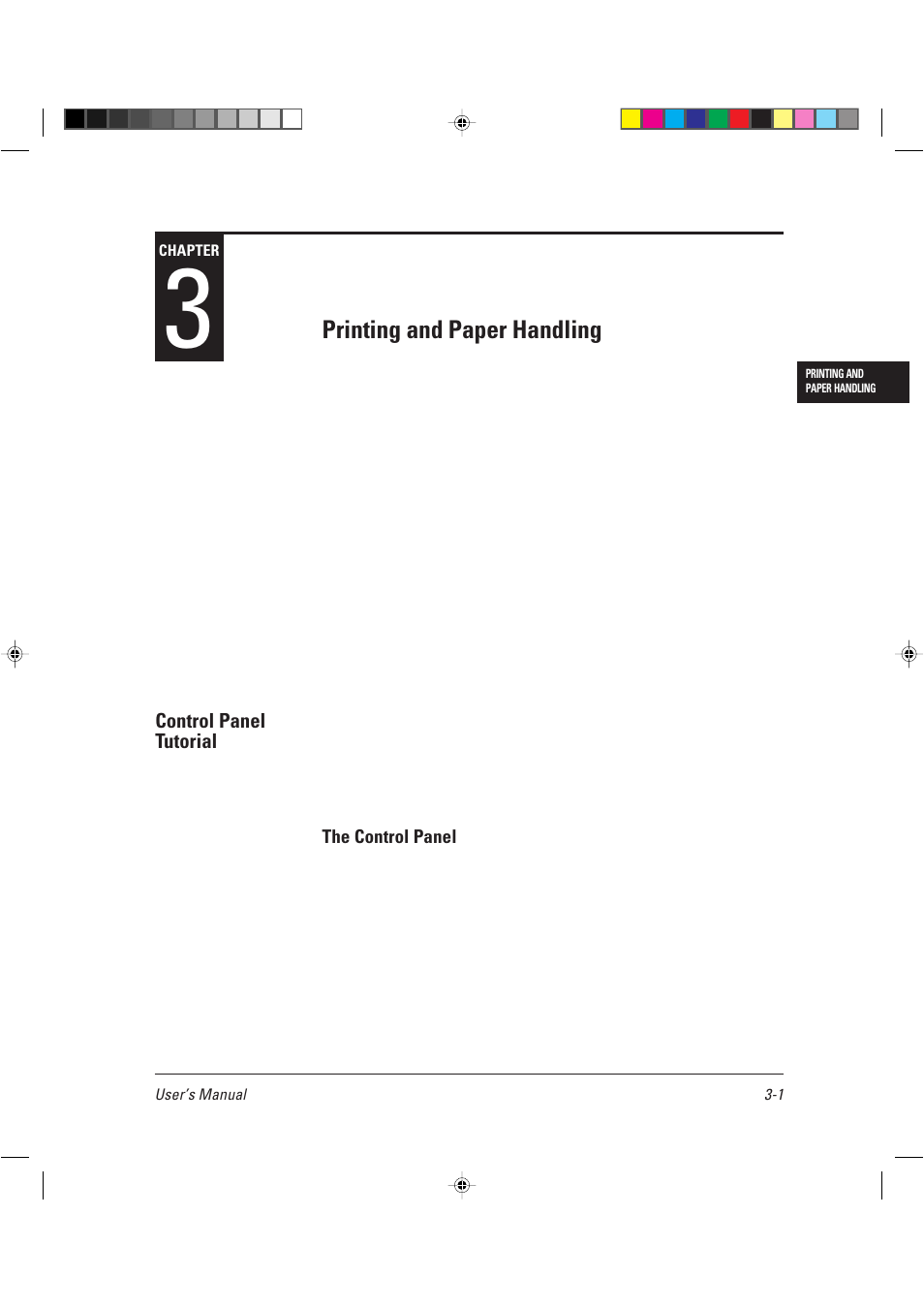 Chapter 3, The control panel –1, Indicators –2 message display –3 buttons –3 | Control panel functions –5, Menu functions –12, Menu items –16 handling paper –20, Paper types and sizes –20, Printing and paper handling | AGFA TM 14ADV User Manual | Page 54 / 158