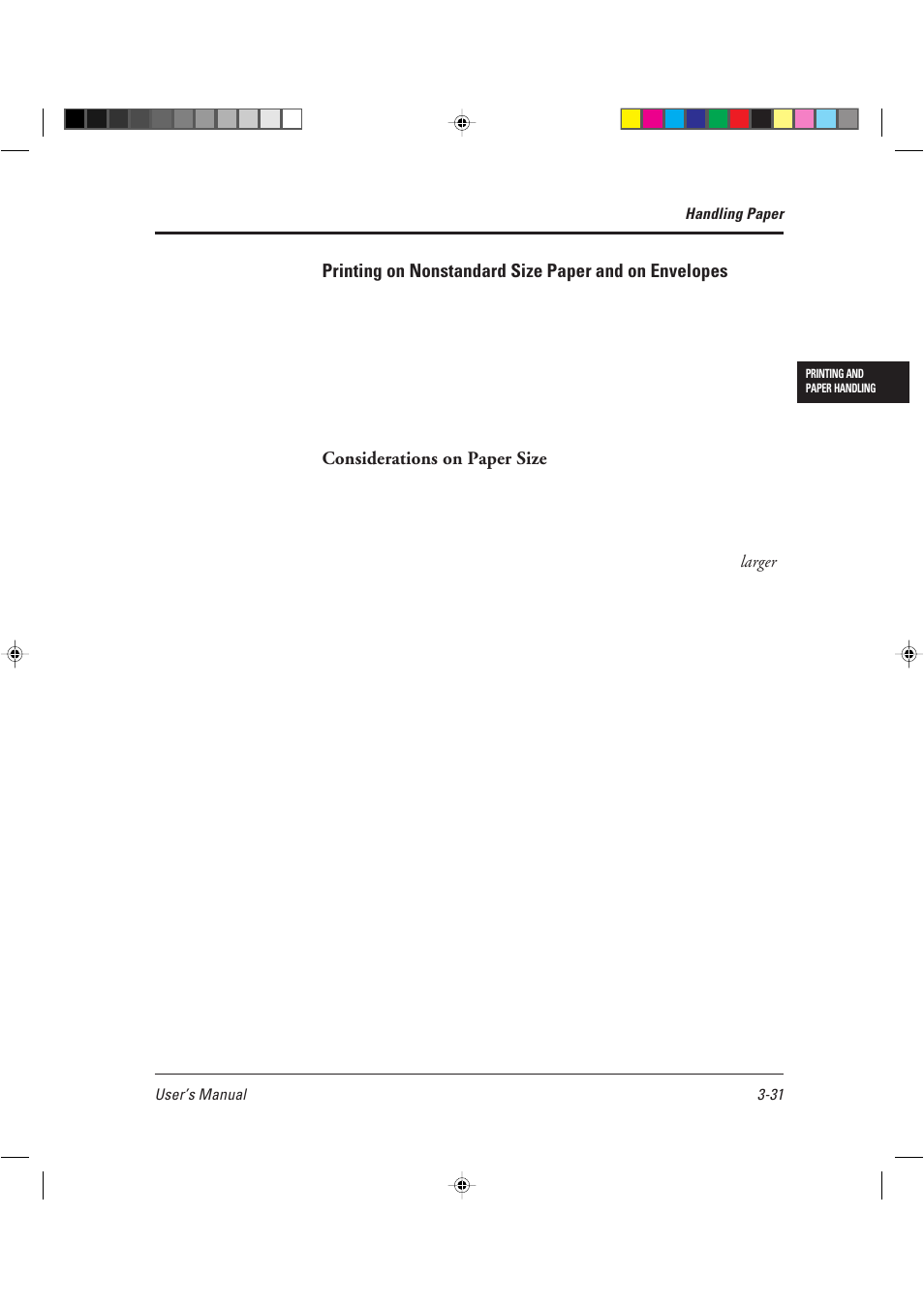 Considerations on paper size | AGFA TM 14ADV User Manual | Page 84 / 158