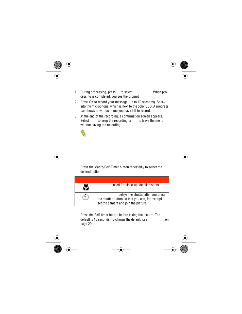 Macro/self-timer button | AGFA ePhoto CL50 User Manual | Page 17 / 55