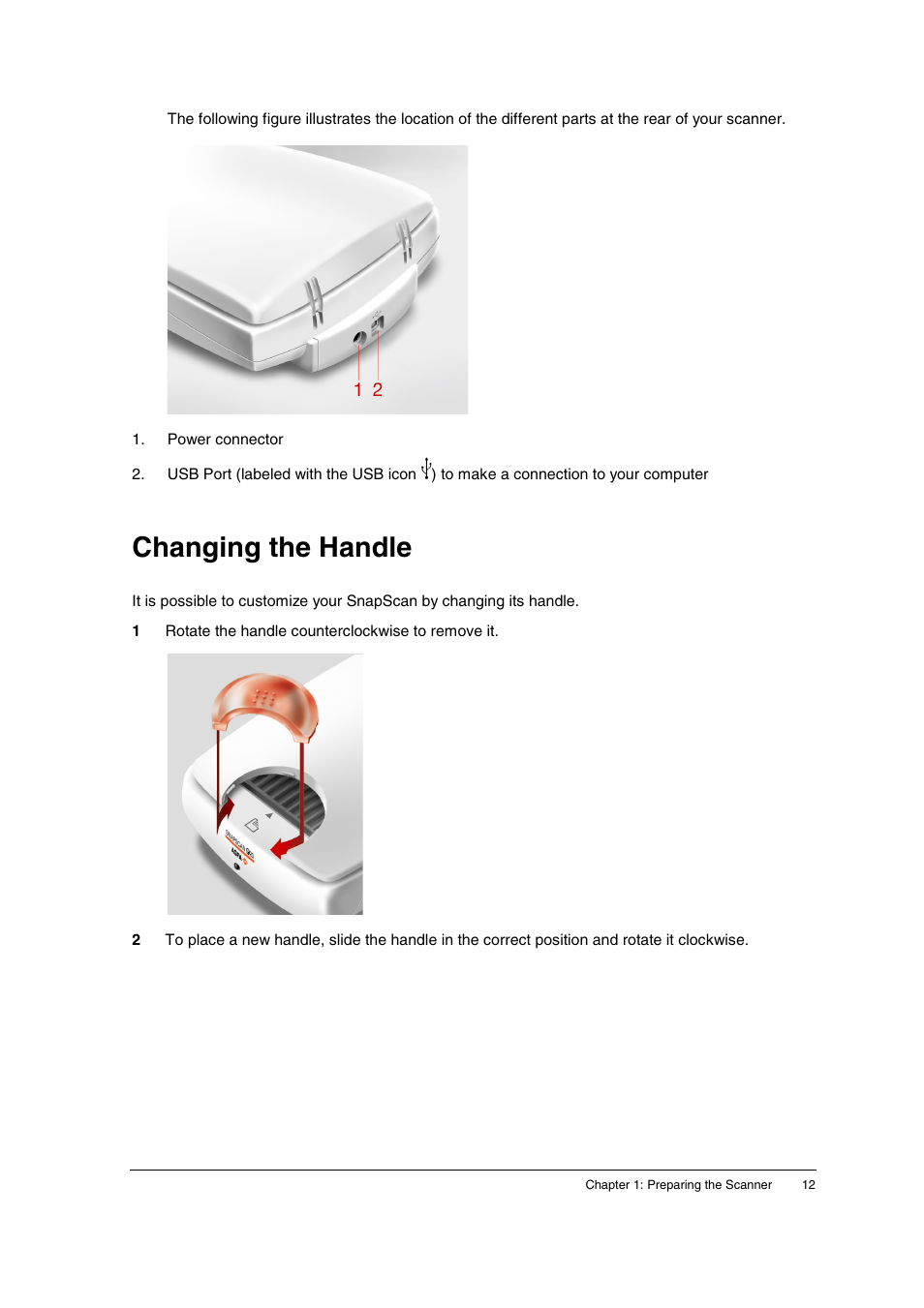 Changing the handle | AGFA E20 User Manual | Page 12 / 35