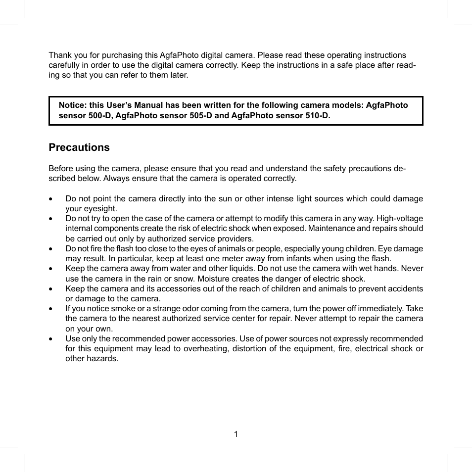 AGFA 510-D User Manual | 15 pages