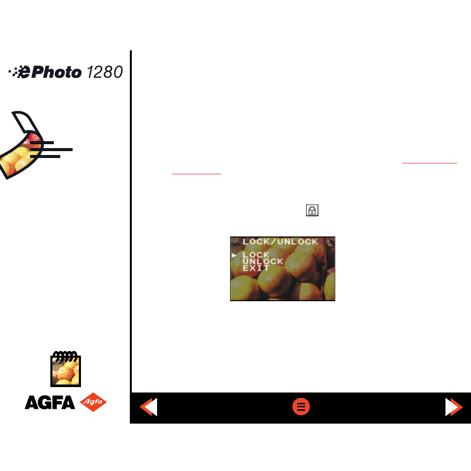 Locking and unlocking images | AGFA ePHOTO 1280 User Manual | Page 40 / 66