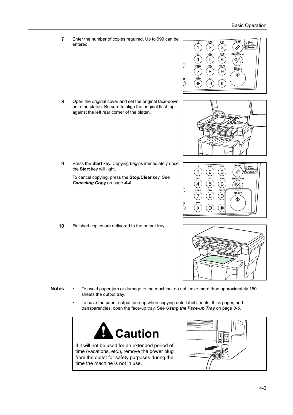 Caution | AGFA 1815 Copier User Manual | Page 65 / 116