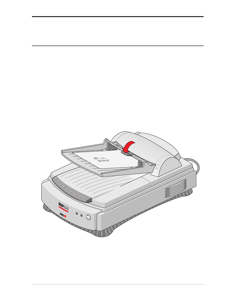 Operating the document feeder option, Paper loading | AGFA Scanner User Manual | Page 46 / 58