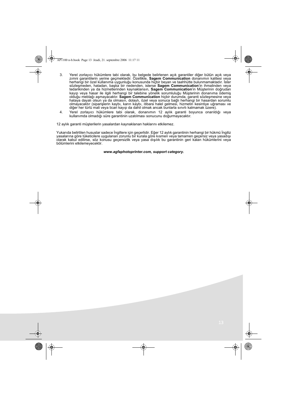 AGFA AP1100 User Manual | Page 163 / 176