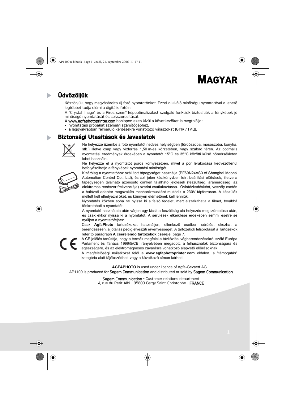 Agyar | AGFA AP1100 User Manual | Page 165 / 176