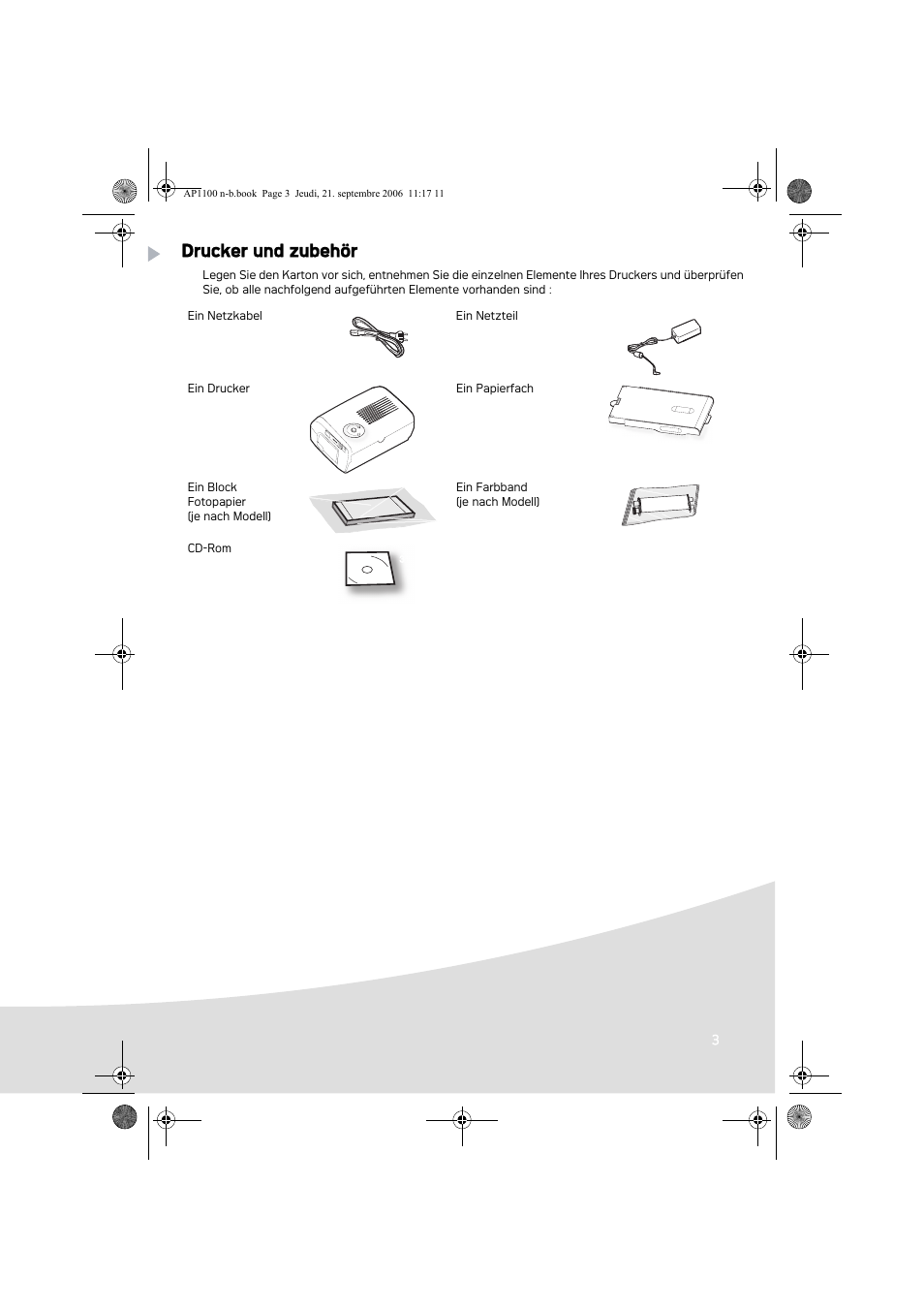 Drucker und zubehör | AGFA AP1100 User Manual | Page 29 / 176