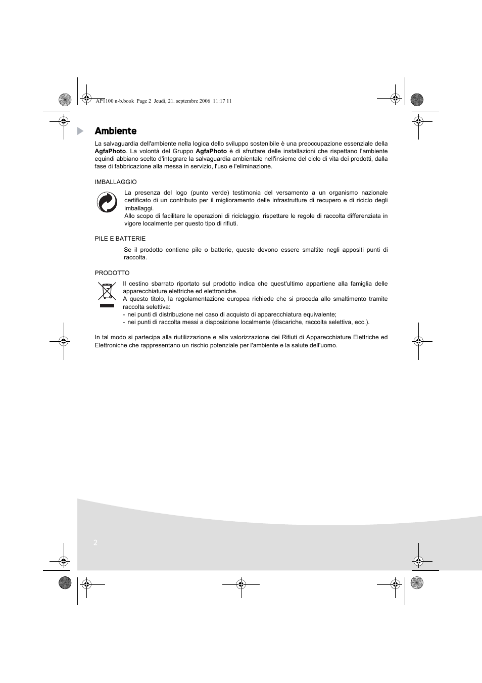 Ambiente | AGFA AP1100 User Manual | Page 52 / 176