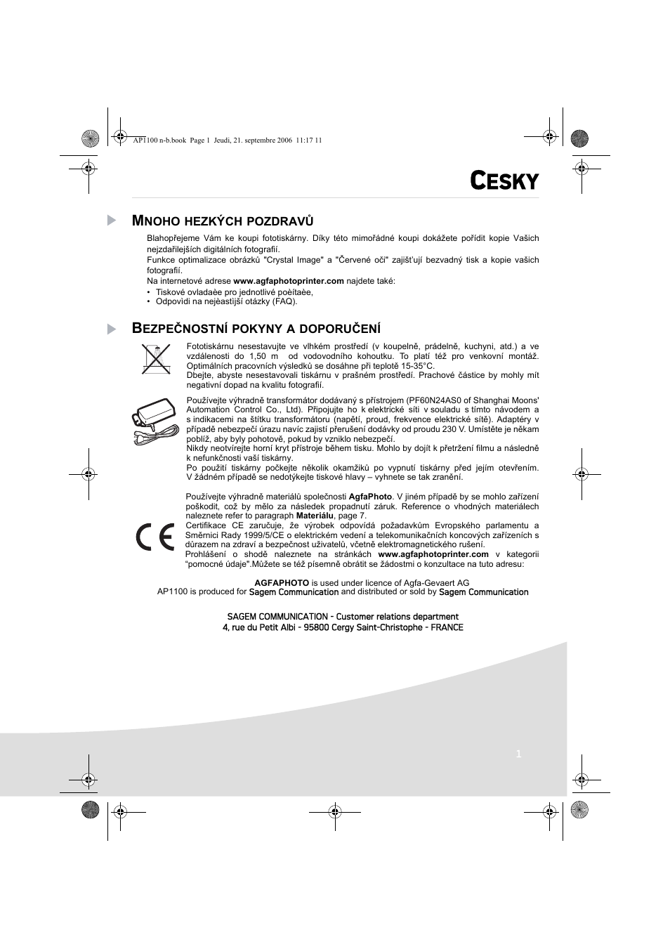 Esky | AGFA AP1100 User Manual | Page 99 / 176