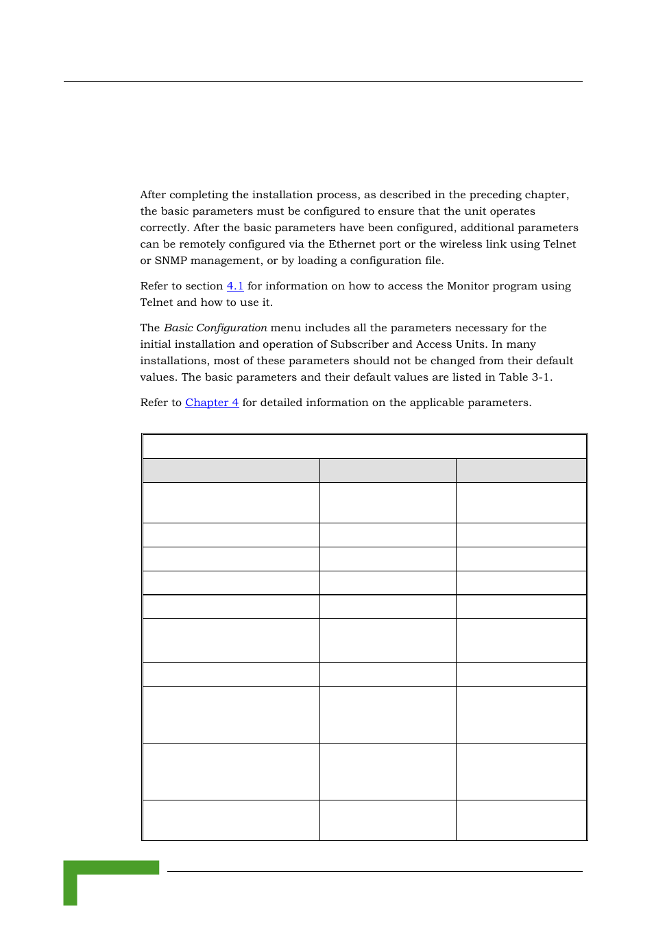 1 configuring basic parameters, 1 initial configuration | Alvarion BREEZEACCESS SW VERSION 5.1 User Manual | Page 102 / 273