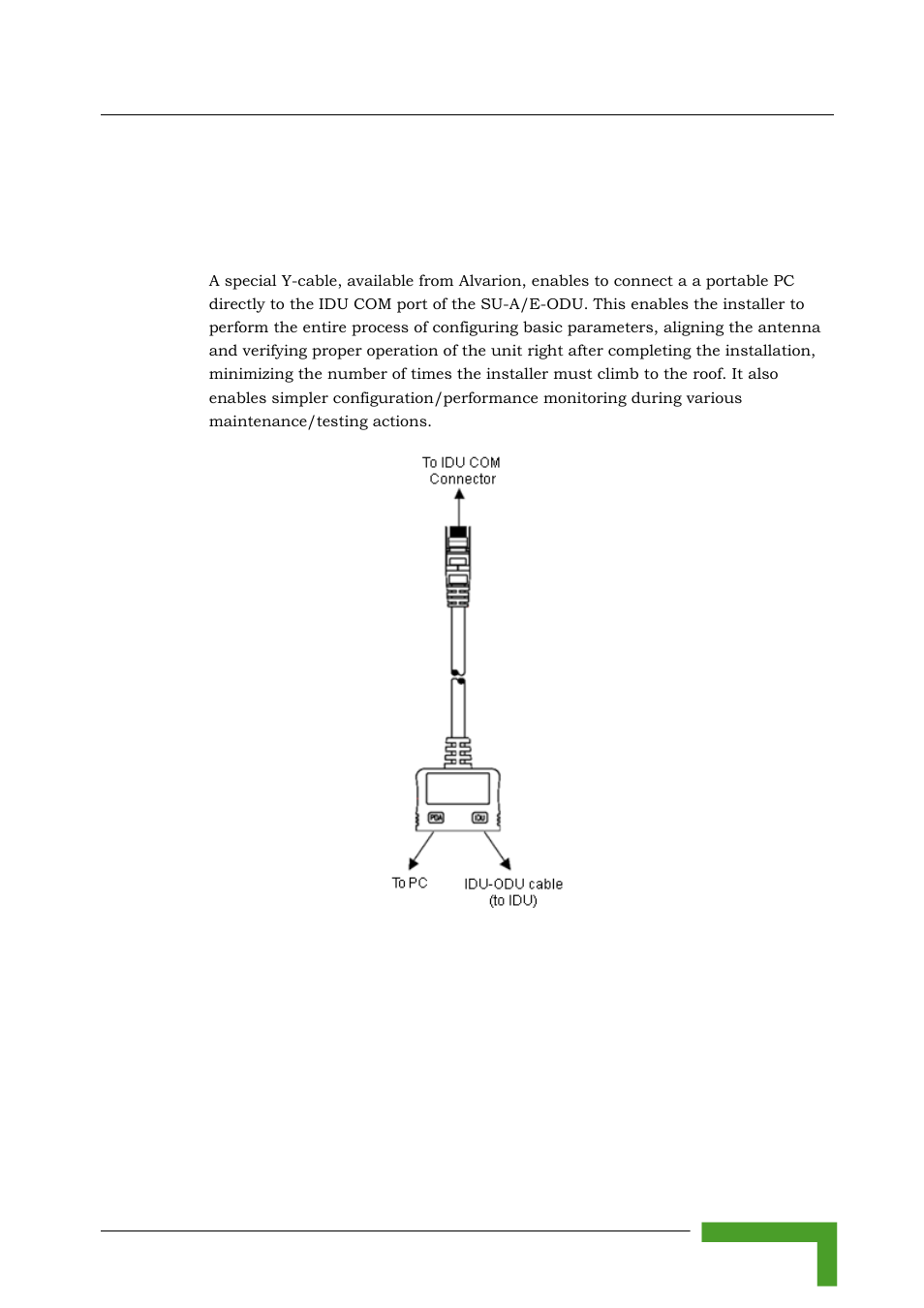 2 using the optional y-cable (new su-a/e-odu) | Alvarion BREEZEACCESS SW VERSION 5.1 User Manual | Page 107 / 273