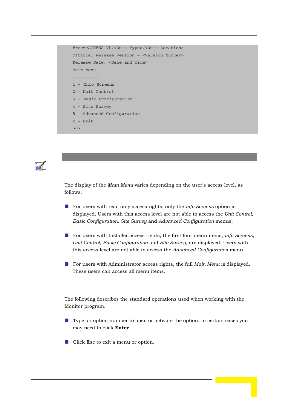 2 common operations | Alvarion BREEZEACCESS SW VERSION 5.1 User Manual | Page 121 / 273