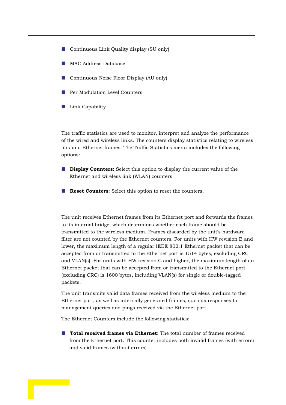 1 traffic statistics | Alvarion BREEZEACCESS SW VERSION 5.1 User Manual | Page 146 / 273