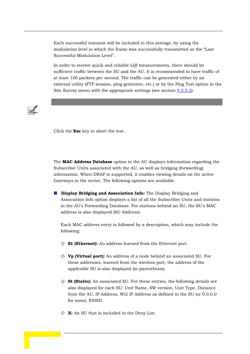 4 mac address database | Alvarion BREEZEACCESS SW VERSION 5.1 User Manual | Page 152 / 273