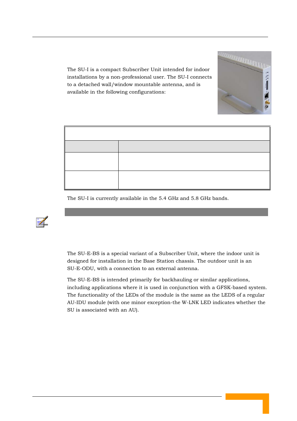 2 su-i subscriber units, 3 the su-e-bs | Alvarion BREEZEACCESS SW VERSION 5.1 User Manual | Page 43 / 273